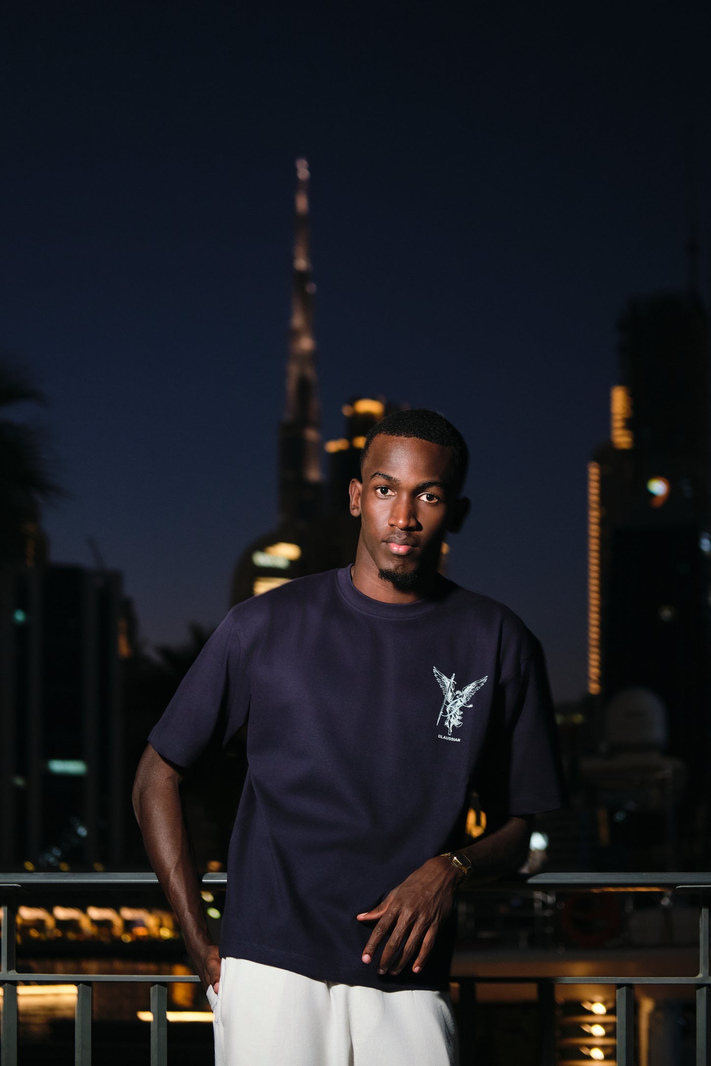 NAVY BLUE - GOD T-shirt