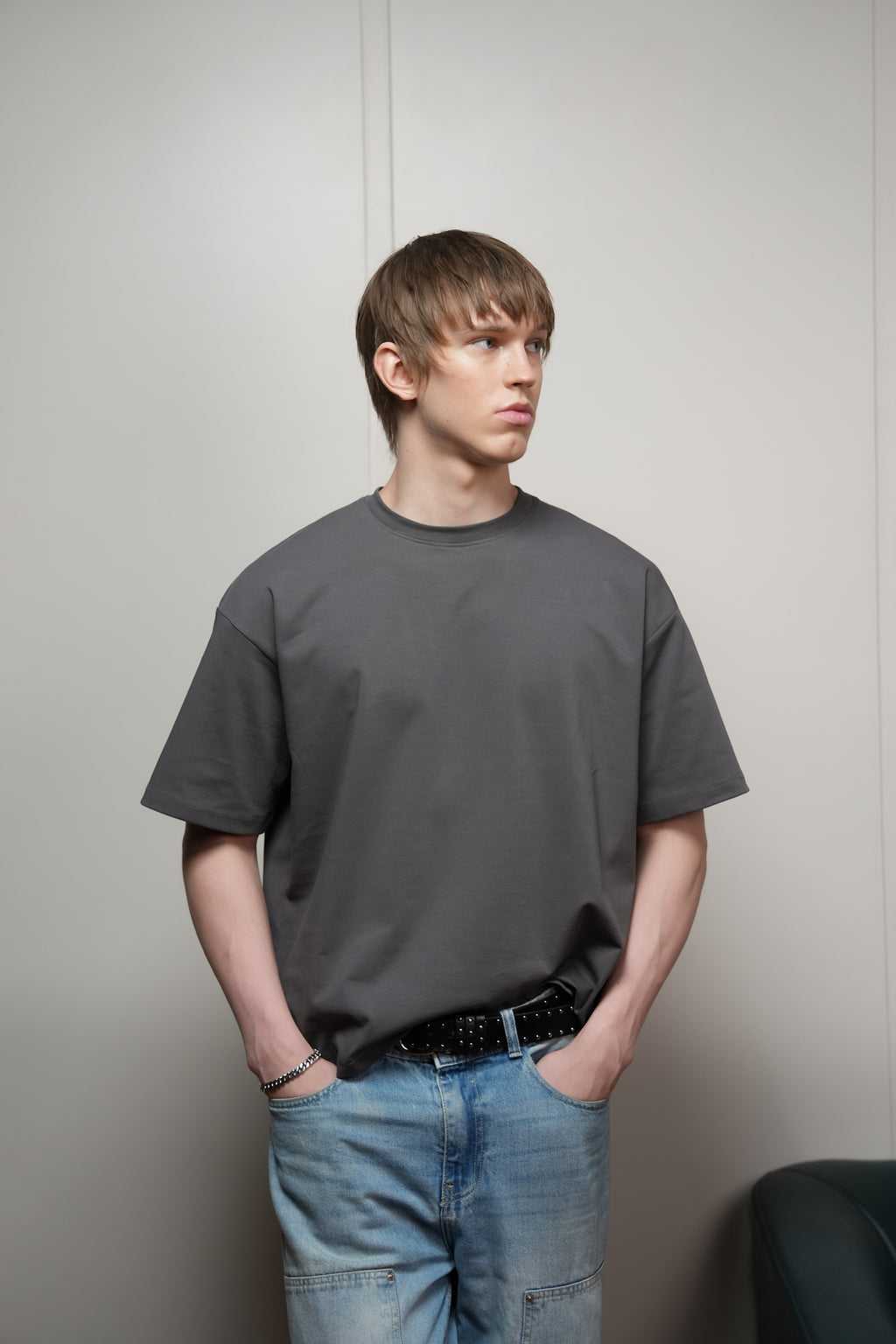Boxy Fit Grey Tee