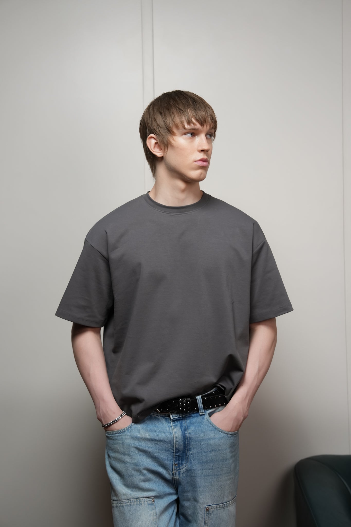 Boxy Fit Grey Tee