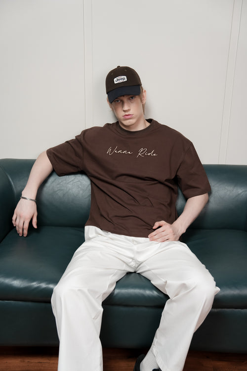 Chocolate Brown: Wanna Ride T-shirt