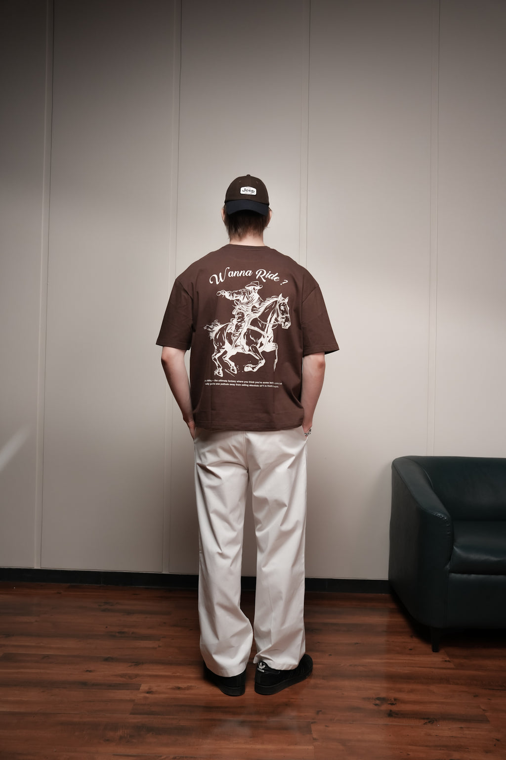 Chocolate Brown: Wanna Ride T-shirt