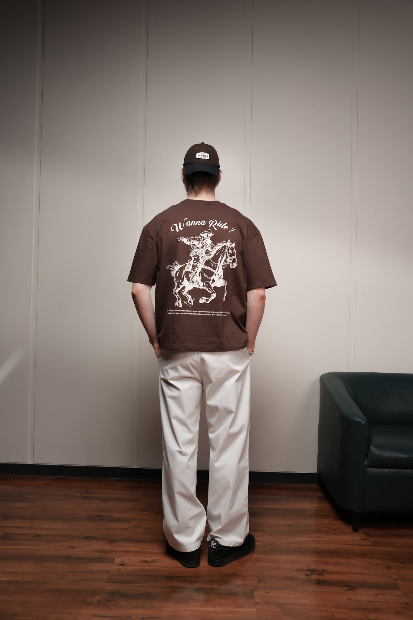 Chocolate Brown: Wanna Ride T-shirt