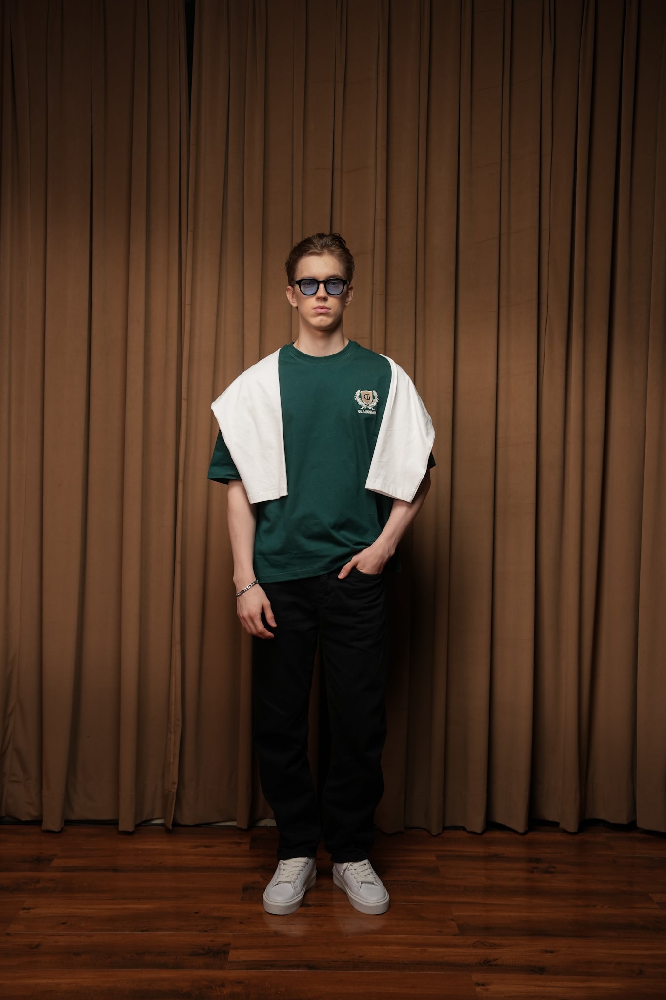 Functioning Barely Dark Green Tee