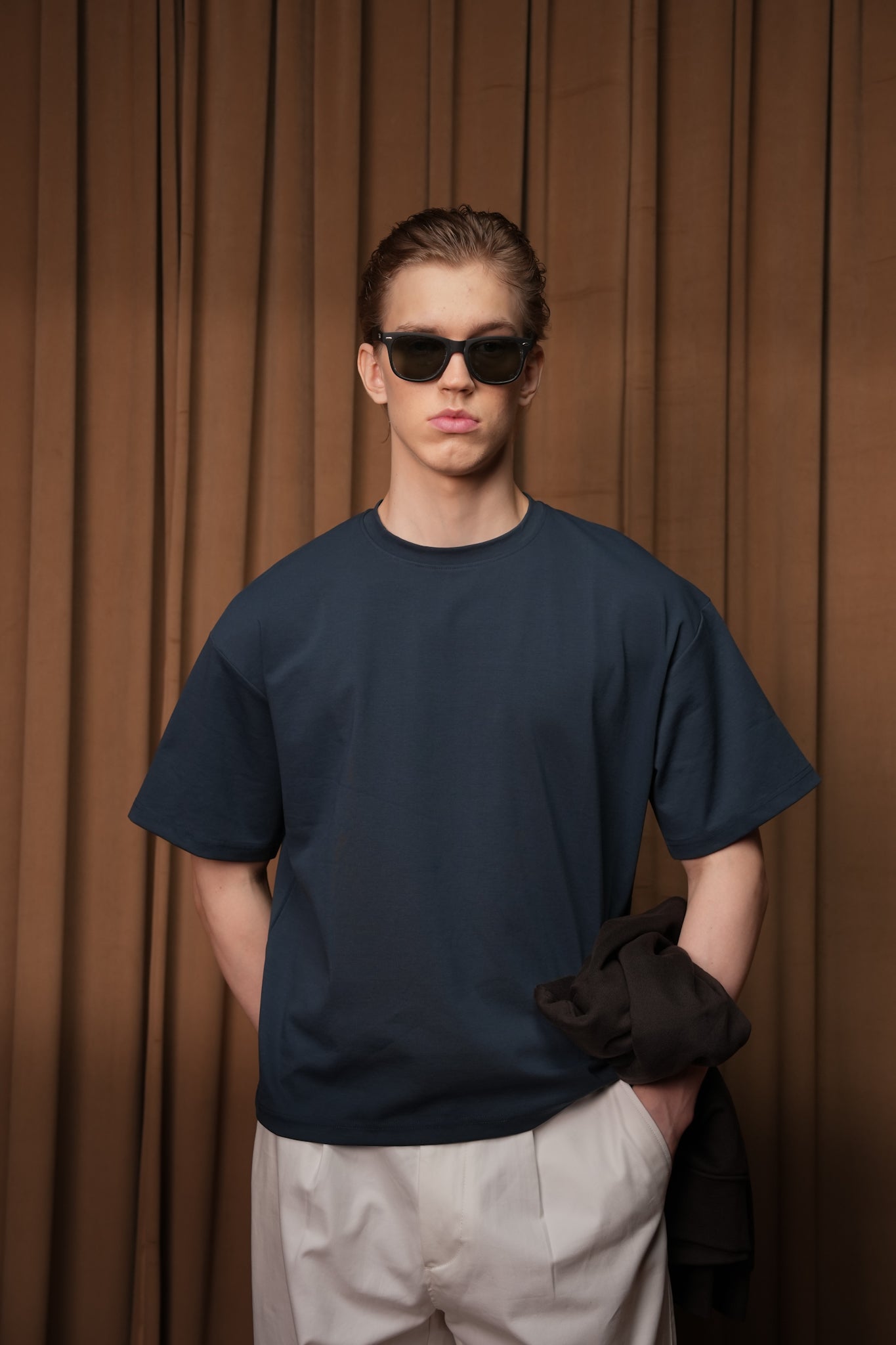 Boxy Fit Navy Blue Tee