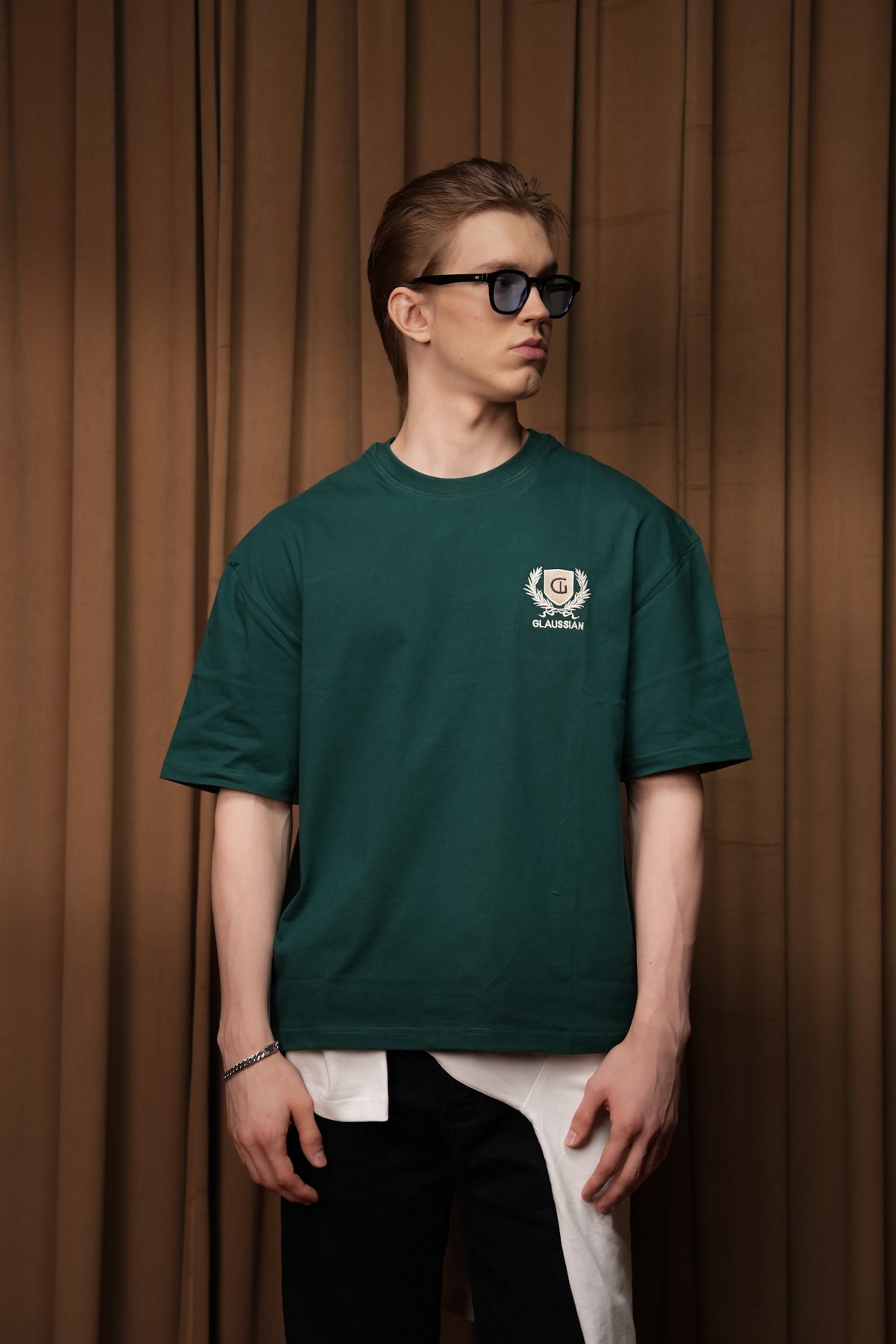 Functioning Barely Dark Green Tee