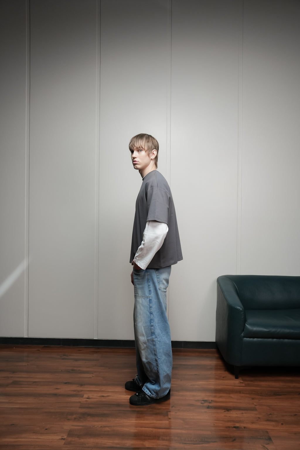 Boxy Fit Grey Tee