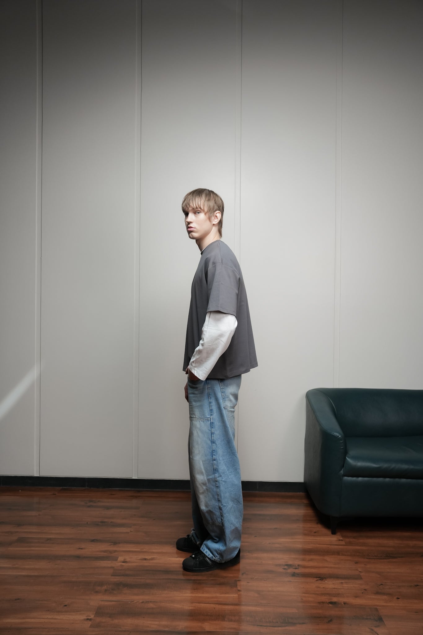 Boxy Fit Grey Tee