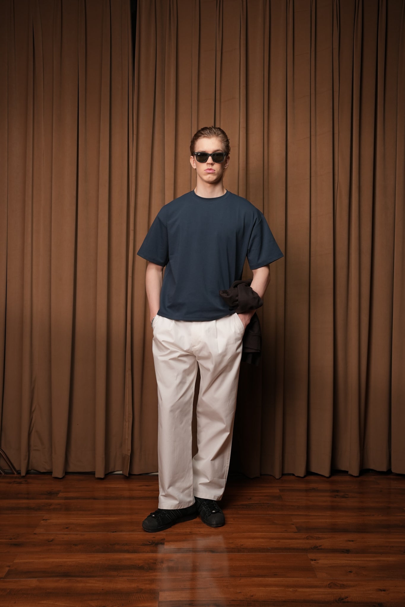 Boxy Fit Navy Blue Tee