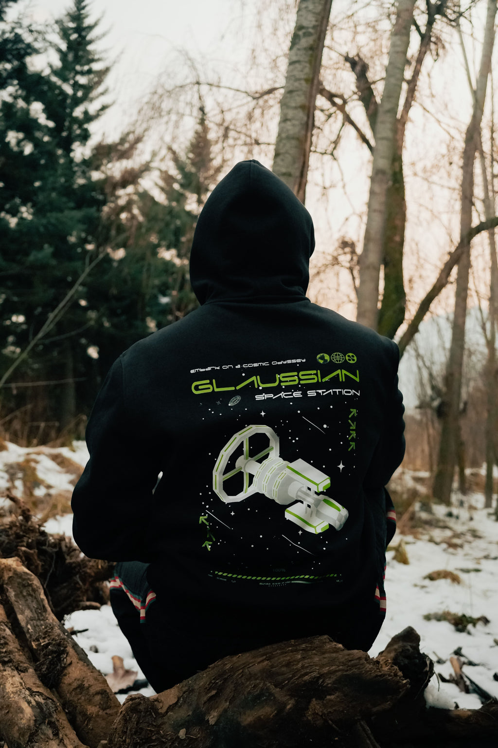 Space Station Hoodie - Black