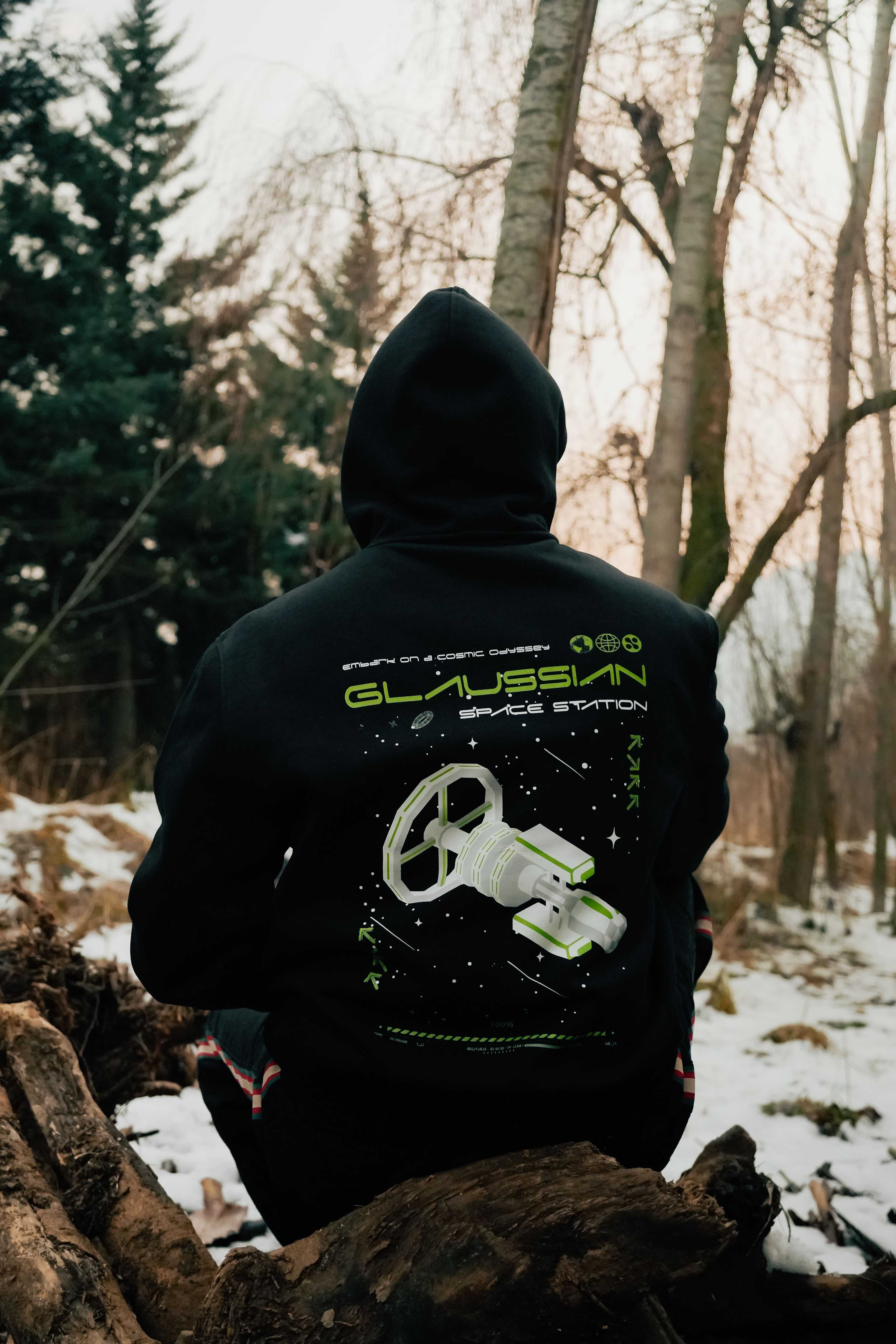 Space Station Hoodie - Black