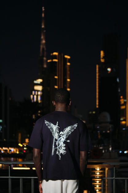 NAVY BLUE - GOD T-shirt
