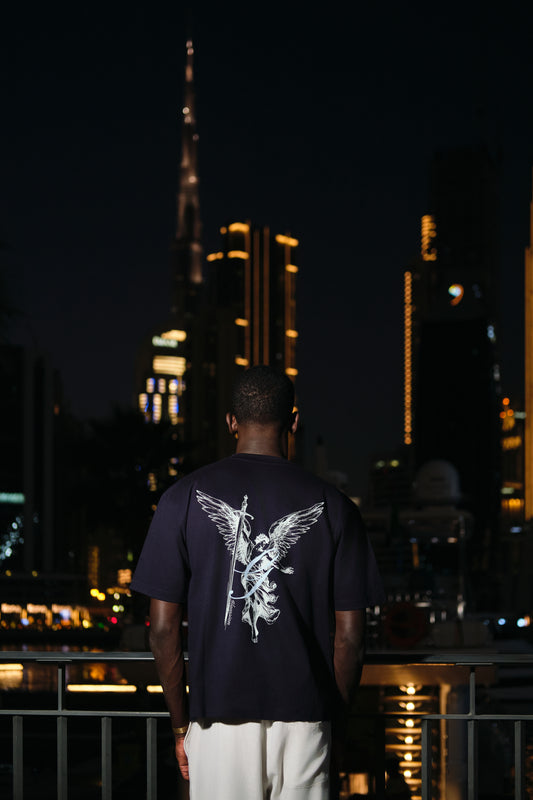 NAVY BLUE - GOD T-shirt