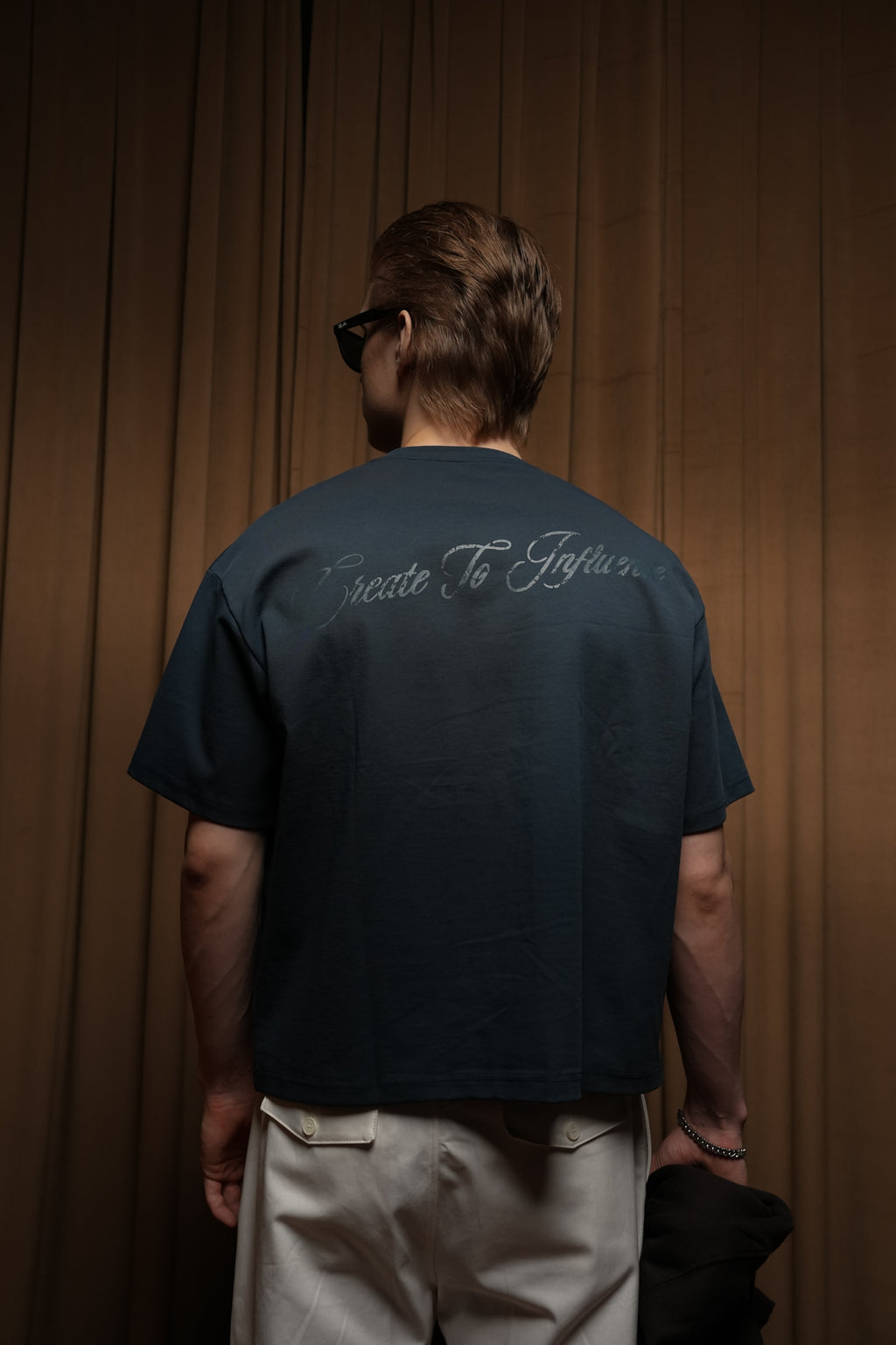Boxy Fit Navy Blue Tee