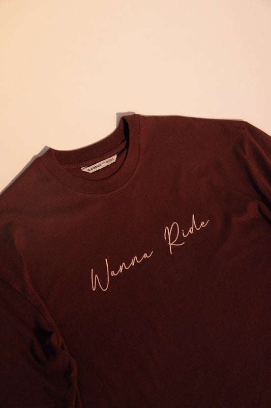 Chocolate Brown: Wanna Ride T-shirt
